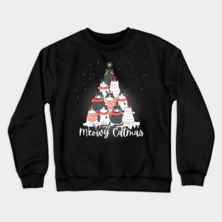 Meowy Catmas Tree Crewneck Sweatshirt